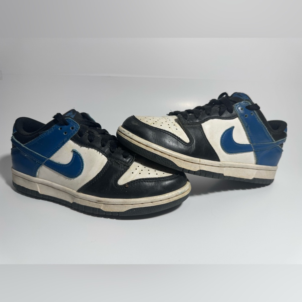 Nike Dunk Low 'Industrial Blue' Panda Black Sneakers, Size 5Y DH9765-104